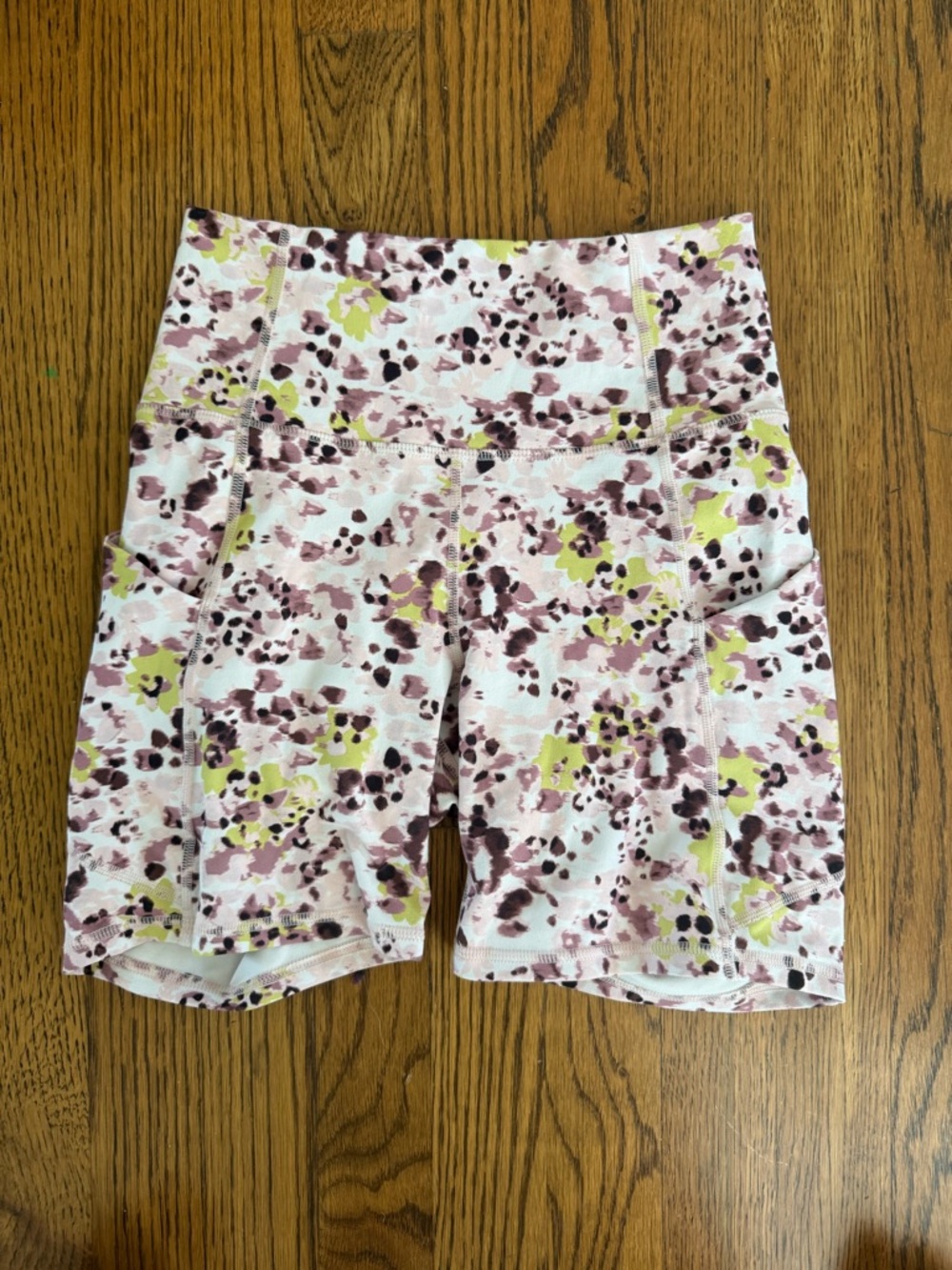 Fabletics Pure Luxe Floral High-Waist Athletic Shorts with Pockets